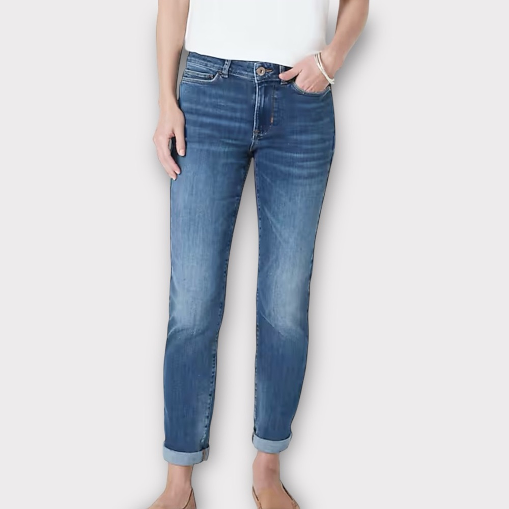 J. Jill Women's Boyfriend Jeans in Medium Blue Wash
